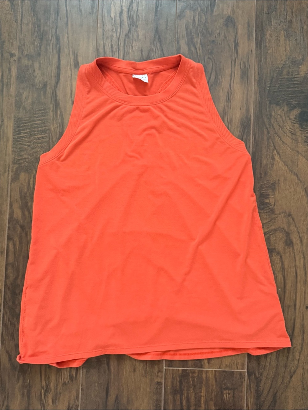 Athleta Size Medium Orange High Neck Athletic Muscle Tank Top